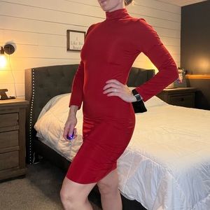 Red Long Sleeve Dress